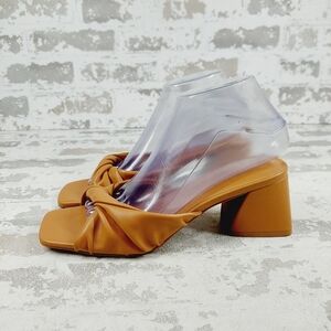 New Open Edit Cora Mocha Brown Block Heel Slide On Sandals F624